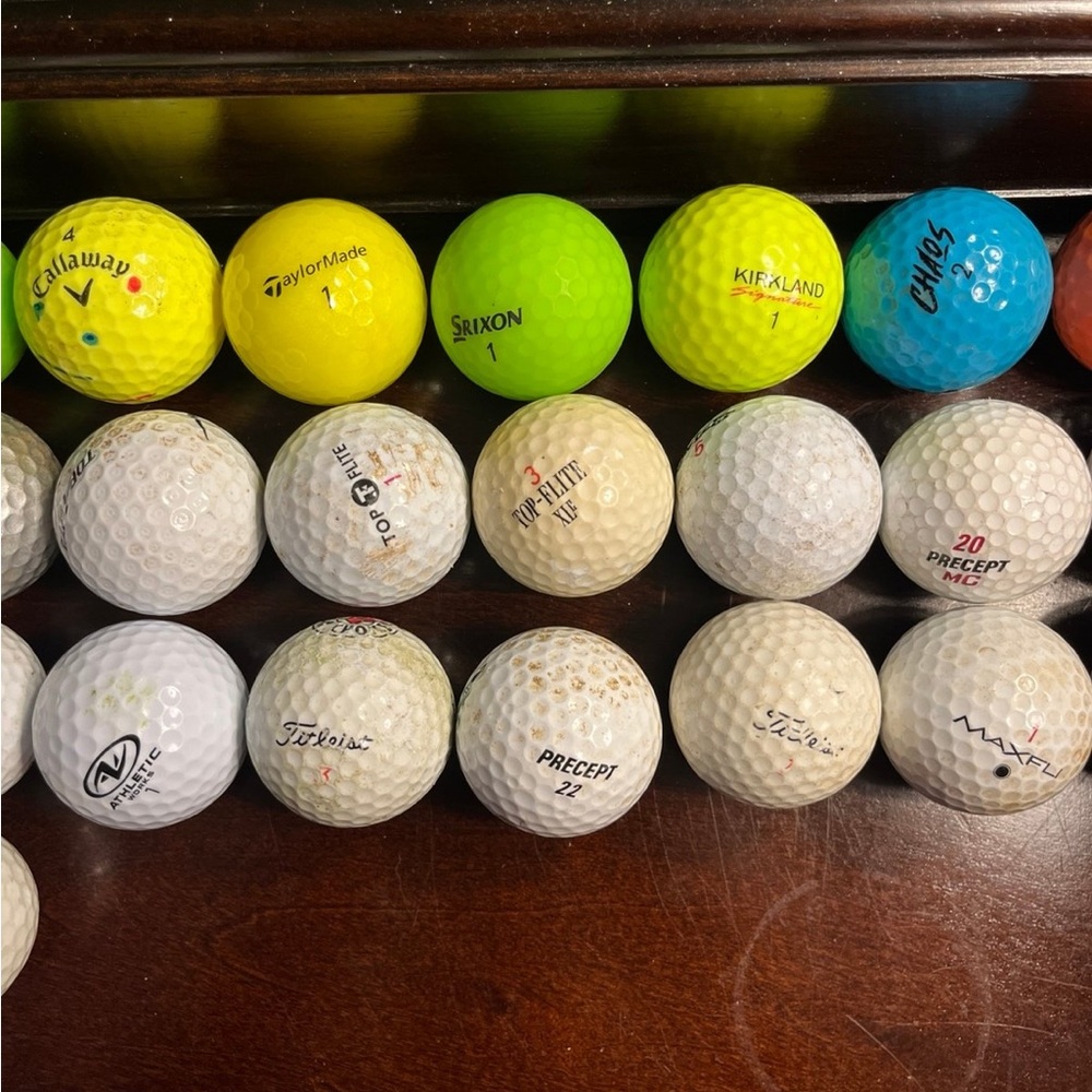 34 Random Assortment Golf Balls Multicolored And … - image 4
